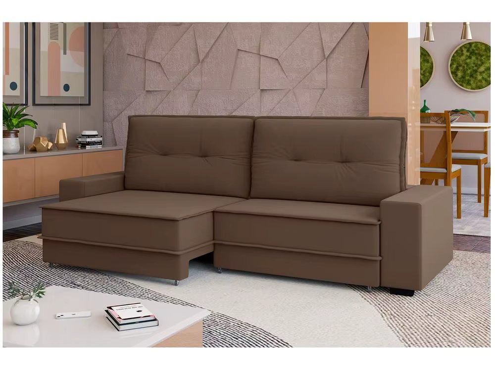 Reclining Retractable Sofa 4 Places Velvet Texas Besthouse