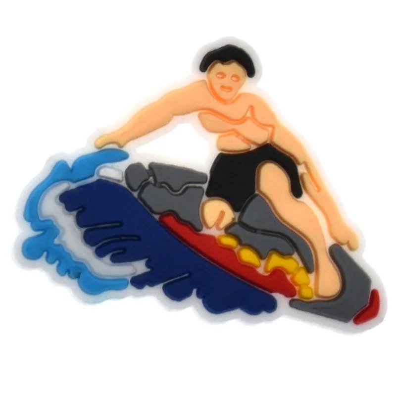 1pcs Shoe Decoration Buckle Charms Accessories skiing marine starfish whale fish DIY Combination Bracelets KidsGifts