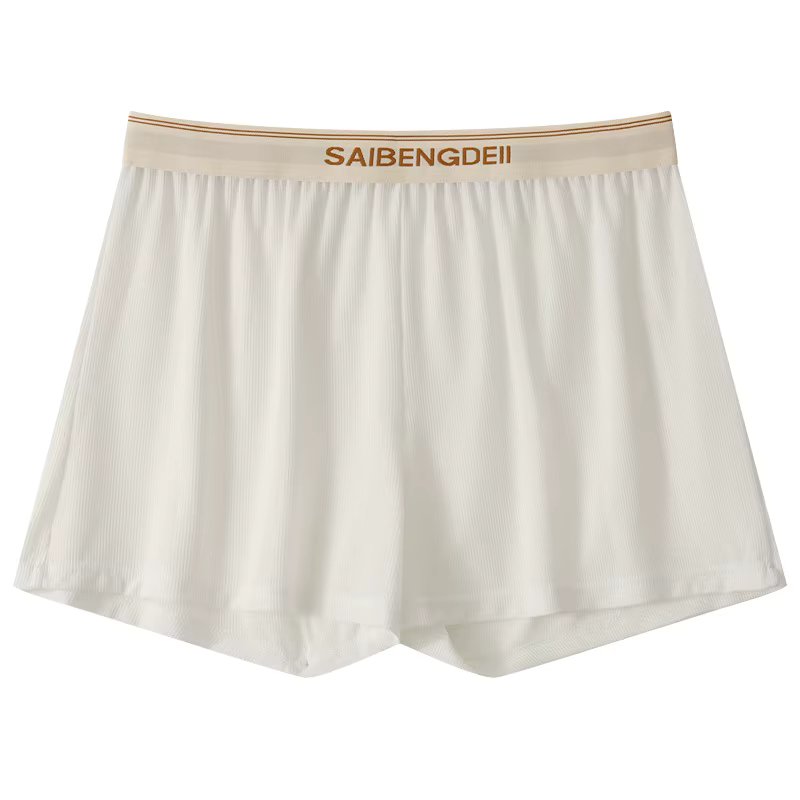 Large Size Mens Ice Silk Boxer Men Seamless Solid Color Shorts Panties Summer Thin Loose Homewear Comfortable Pajama Sleepwear