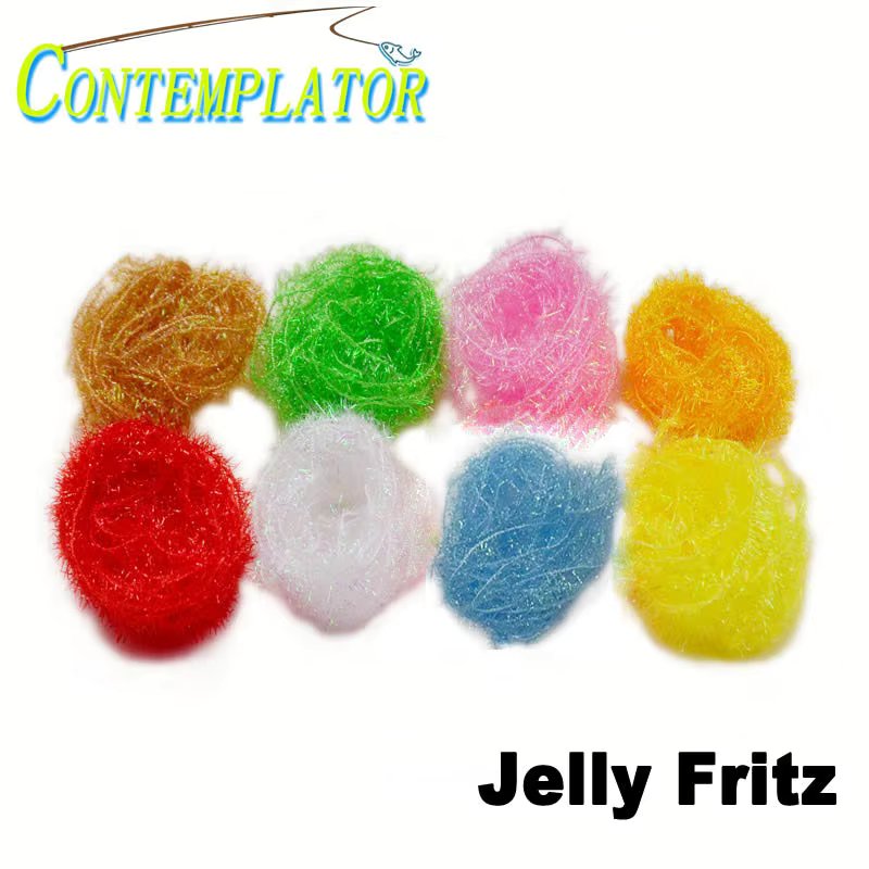 4bags Translucent Jelly Fritz Chenille Less Dense Blob Flies Fly Tying Material 8colors Pearlized Cactus Chenile Wet Flies