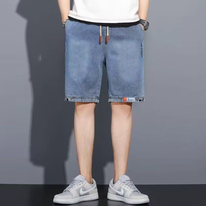 Trend-in casual denim shorts men's summer slacks all pants five blue pants HP0295