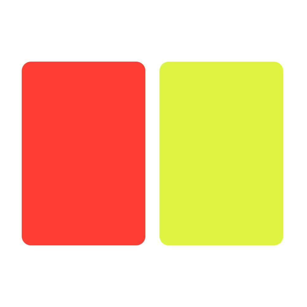 Durable Red Card Skillful Manufacture Soccer Referee Tool Red Yellow Cards for Football Match Training 3.2x4.3 inch