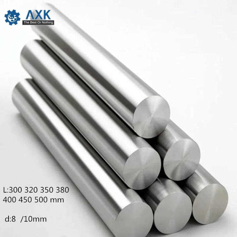 AXK 300 320 350 380 400 450 500 mm Smooth Rods 8mm Linear Shaft Rail 3D Printers Parts Chrome Plated Guide Slide Part