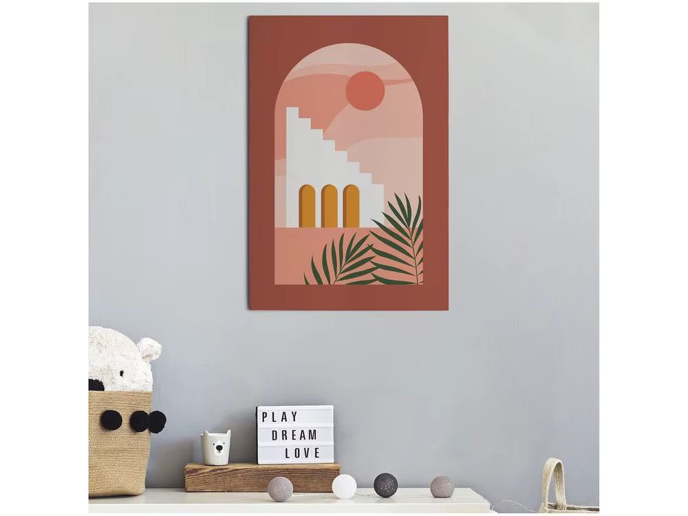 Pink Window MDF Decorative Plate 30x44cm