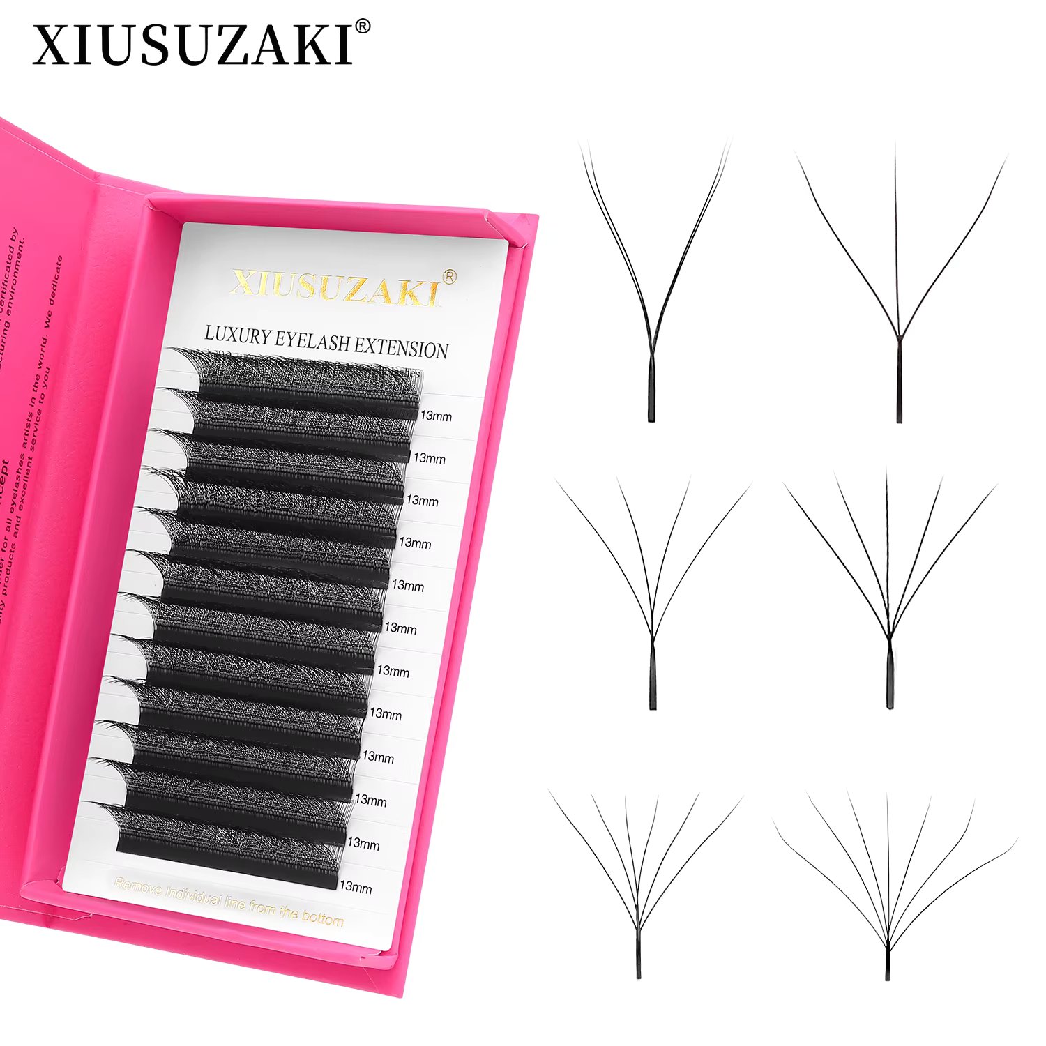 XIUSUZAKI W Shaped Lash Extensions Bloom 2D 3D 4D 5D 6D 7D 8D Premade Fans Eyelashes Extensions Soft YY Individual False Lashes