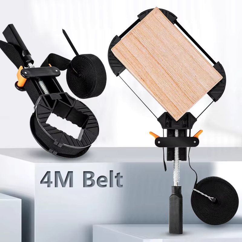 Multifunction Belt Clamping Tools Woodworking Quick Adjustable Band Clamp Polygonal Clip 90 Degres 4M Pure Nylon Strap Clip