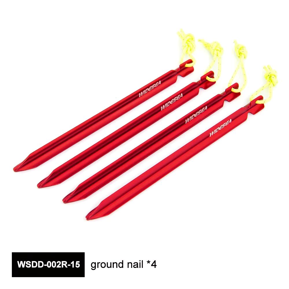 Widesea Camping 4pc/set Tent Pegs Stakes Nails for Hard Snow Floor Outdoor Accessories Shelter Equipment Supplies Hiking Tourist