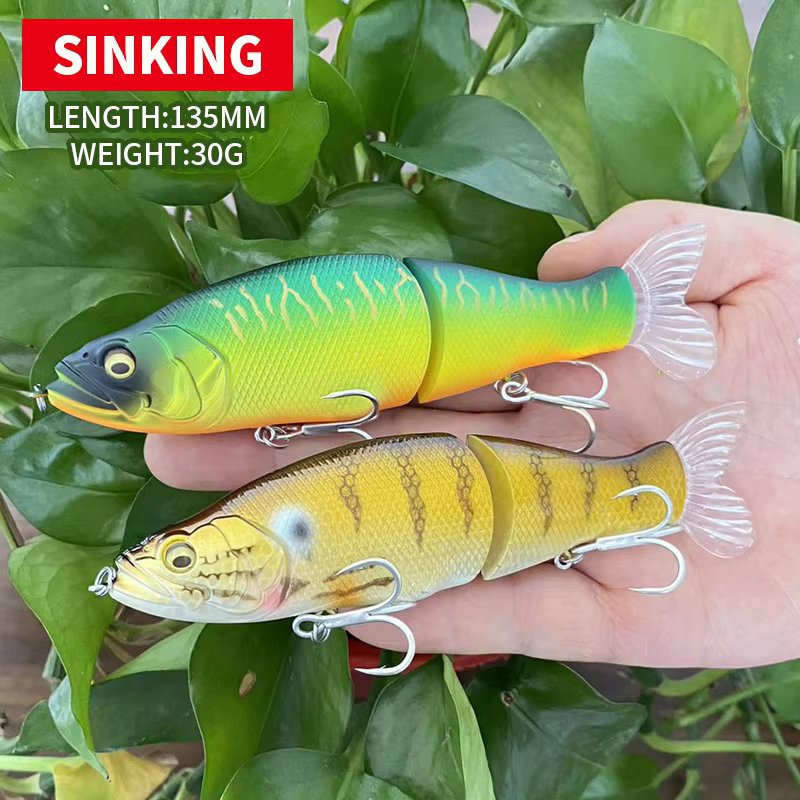 Big Fishing Lure Glide Bait 135mm 30g Multi Jointed Swimbait for Pike Salmon Walleye Bass Sea Fishing Hard Bait Wobblers