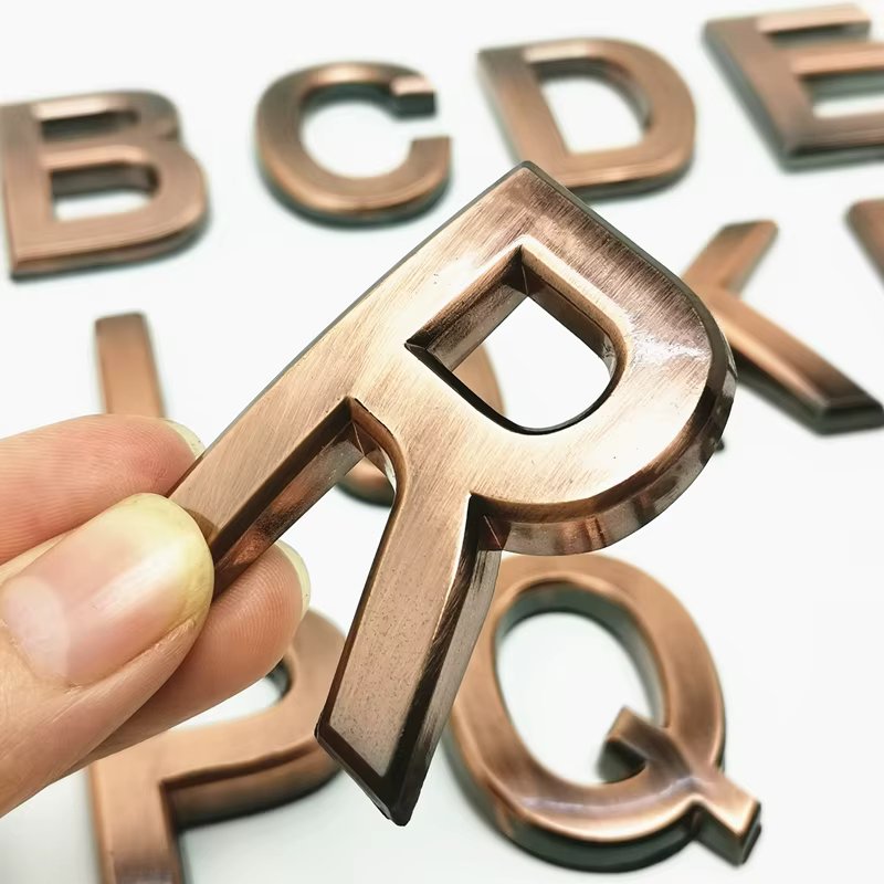 3 Pcs 3D A-Z Letters and Numbers Modern Plaque House Numbers 0 to 9 Hotel Door Numeral Plate Home Address Street Number Stickers