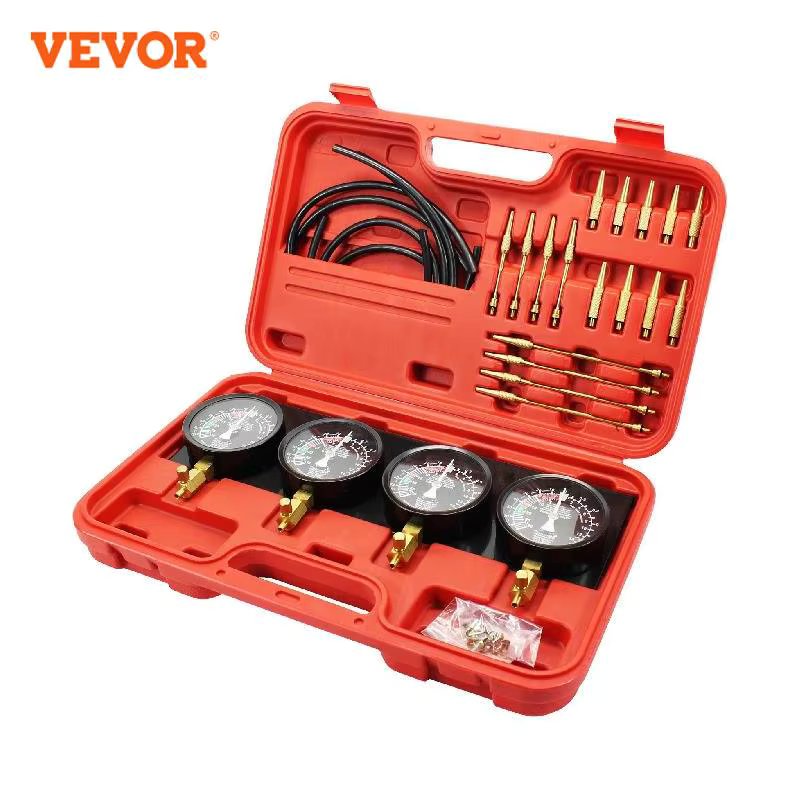 VEVOR Fuel Vacuum Carburetor Synchronize Tool Kit Fuel Vacuum Carburetor Synchronizer carb sync Gauge Set with Rubber Hose