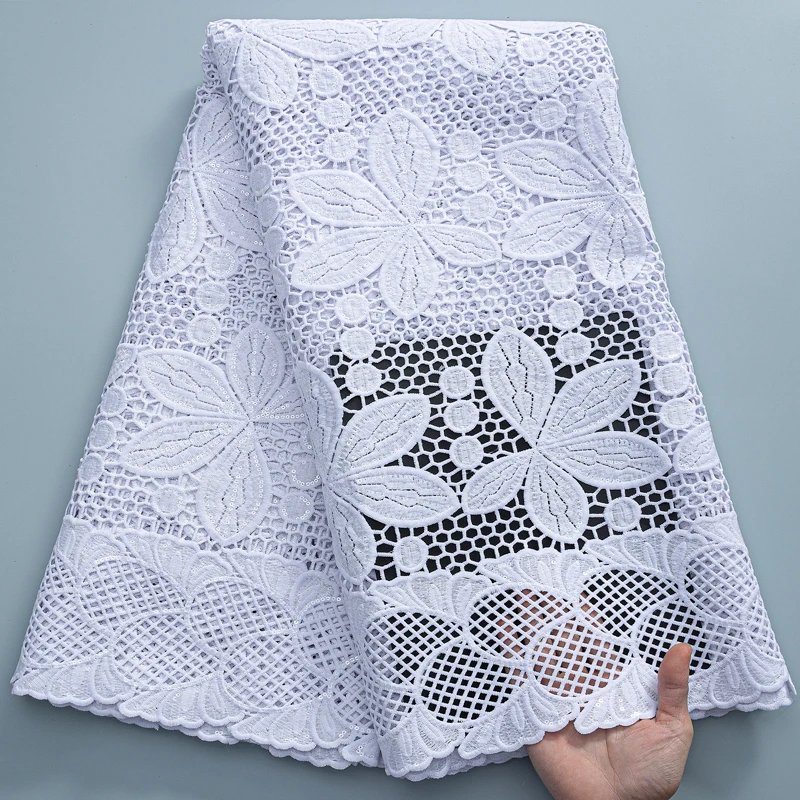 1White Sequins Lace