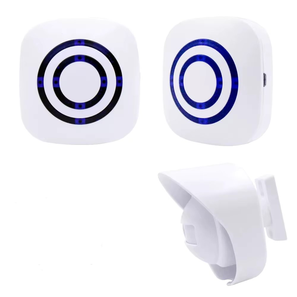 Gate Entry Visitor Door Bell Chime Alert Alarm AC110-240V EU /US Plug Wireless Motion Sensor Doorbell Chime