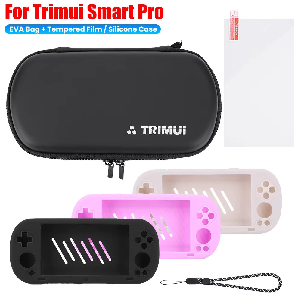 For Trimui Smart Pro Game Console EVA Hard Carrying Case / Silicone Case Drop-proof Shockproof Protective Cover Game Accessories