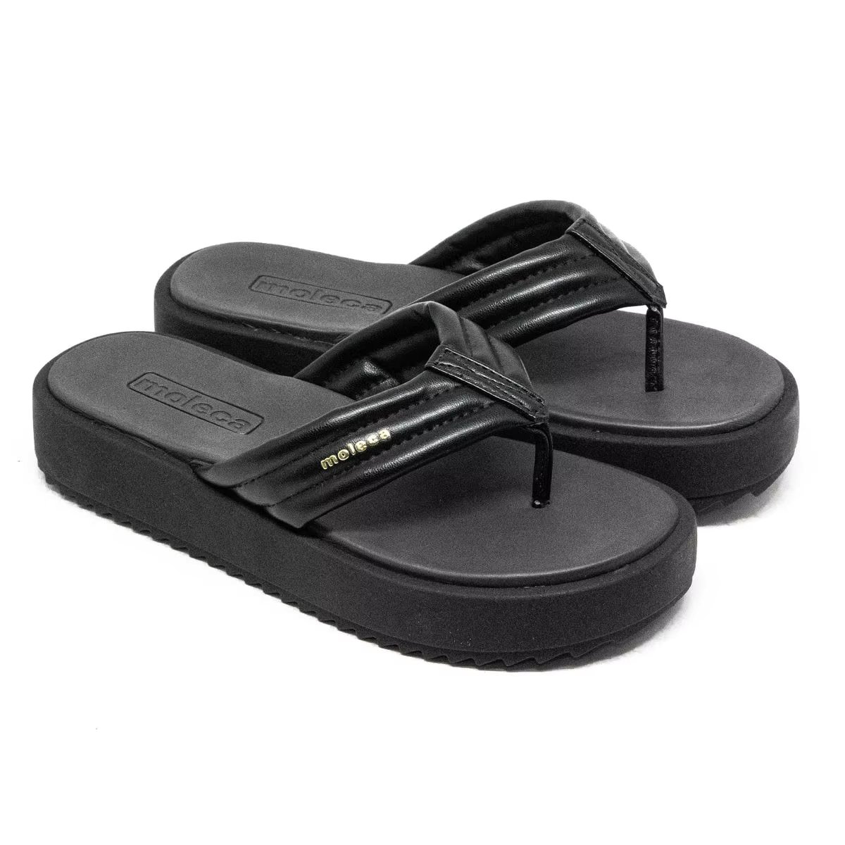 tamanco sandália Chinelo feminino Moleca Plataforma Tratorado confortável blogueira