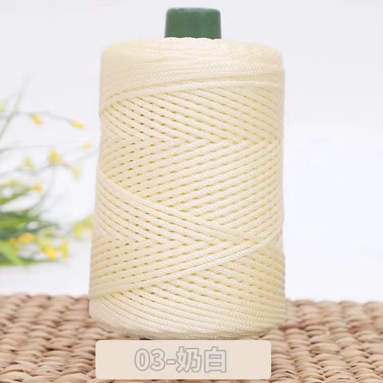 220g Hand Crochet Woven Yarn Line Ice Rope Thread Knitting Bag Summer Sun Hat 200m 3mm Light Ice Rope Crochet Cushions Crafts