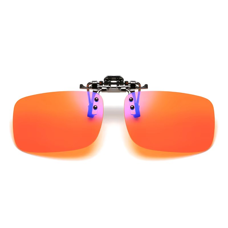 IENJOY Anti 99% Blue Light Ray Clip Glasses for Men Clip On Glass Rimless Computer Eyewear Mirror Blue Ray Gaming Eyeglass UV400