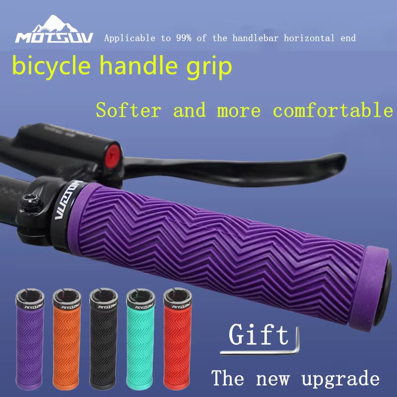 MOTSUV Bicycle Grips MTB Handbar Grip Rubber Non-slip Lock Ring Cycling Anti Slip and Shockproof Mountain Bike Accessory NEW HOT