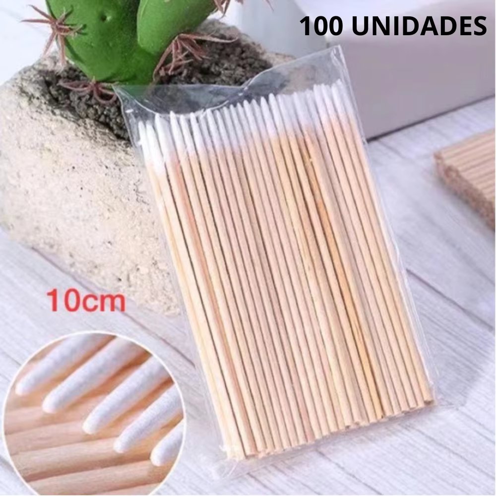 100 Toothpicks Kit With Multipurpose Cotton For Cilium, Henna, Nails