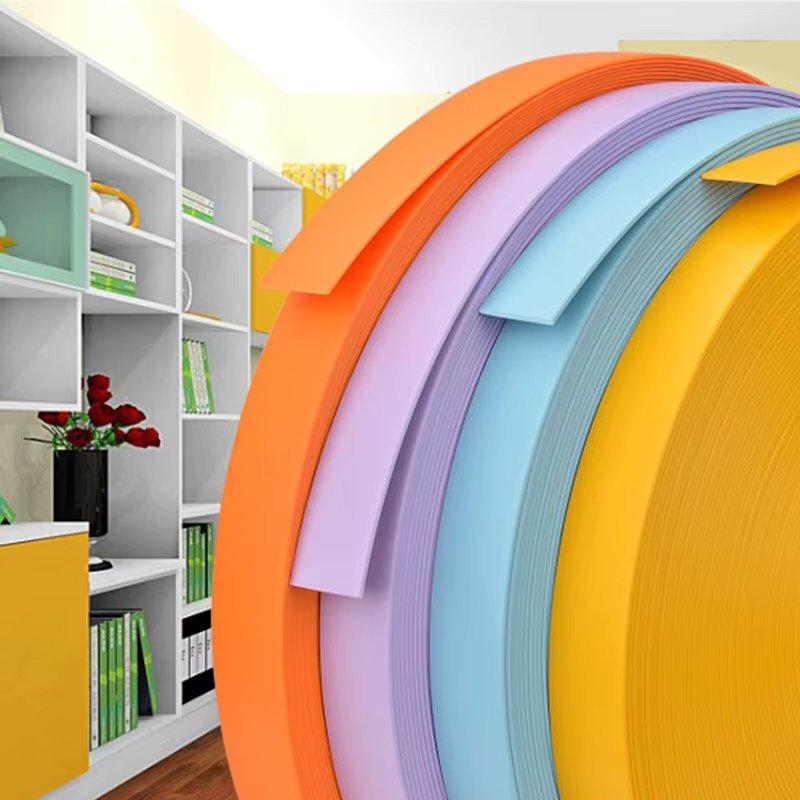 PVC Edge Banding, 23mm x 5m / 55mm x 5m, Solid Color Finish for Fireproof Boards,Furniture, Cabinets, and Kitchen Woodworking