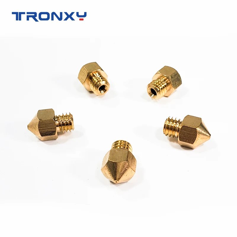 TRONXY MK8 Nozzle M6 0.2mm 0.3mm 0.4mm 0.5mm 1mm Copper 3D Printers Parts Extruder Threaded 1.75mm Filament Head Brass Nozzles
