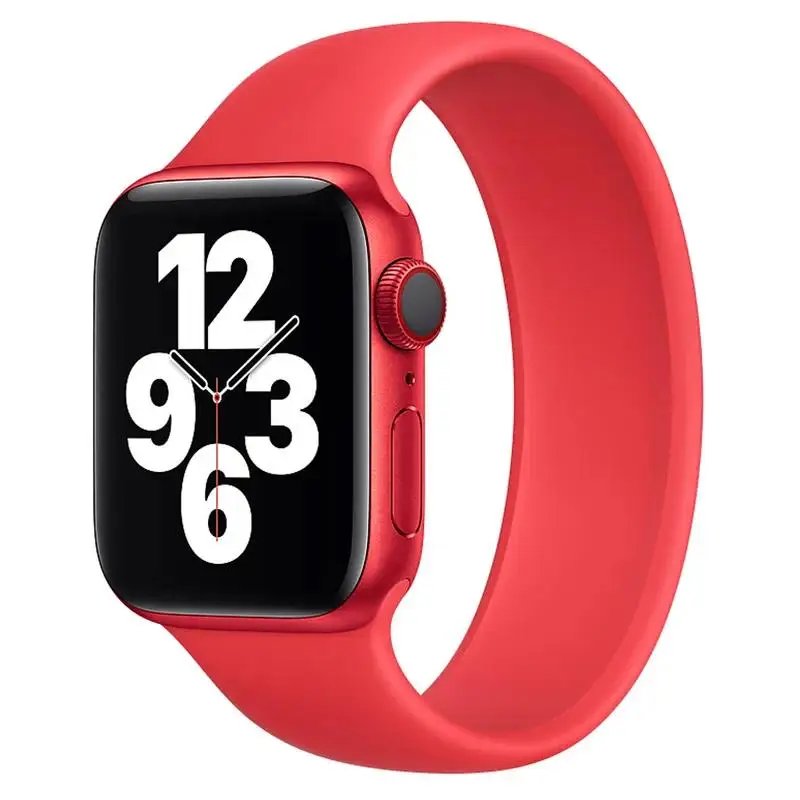 Silicone Solo Loop for apple watch ultra band 49mm 44mm 40mm 45mm 41mm smart watches serie 9 8 7 6 5 4 official-website correas