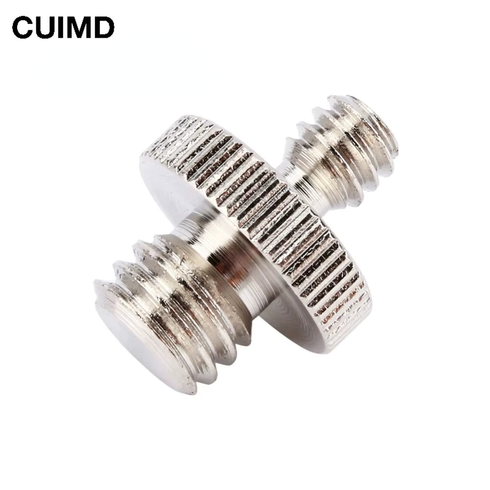 1/4" Male to 3/8" Male Threaded Metal Screw Adapter For Camera Tripod Stand DSLR SLR Supports 3/8 Inch Camera Accessories