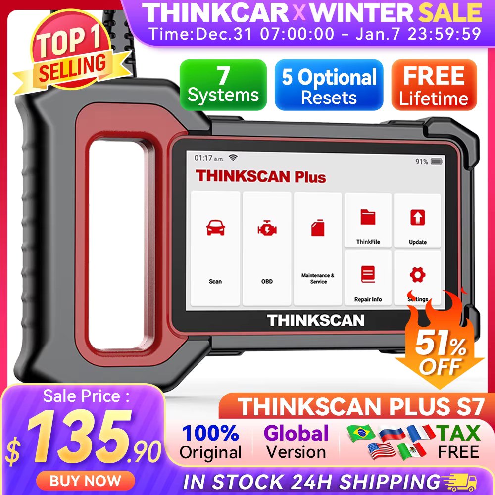 THINKCAR Thinkscan Plus S7 S6 S4 Obd2 Scanner Best Car Diagnostic Tools Automotivo Scanner DIY Auto Diagnosis Tool Code Reader