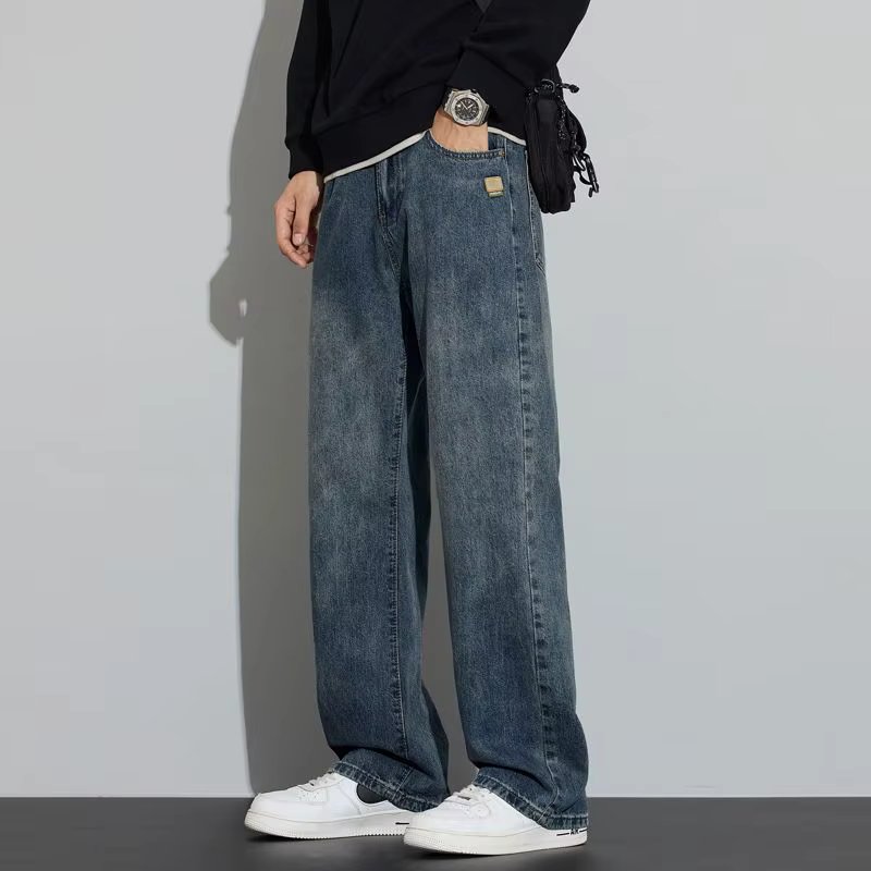 Trend in men's widefit jeans blend of style denim trend and comfortable fit DN0694