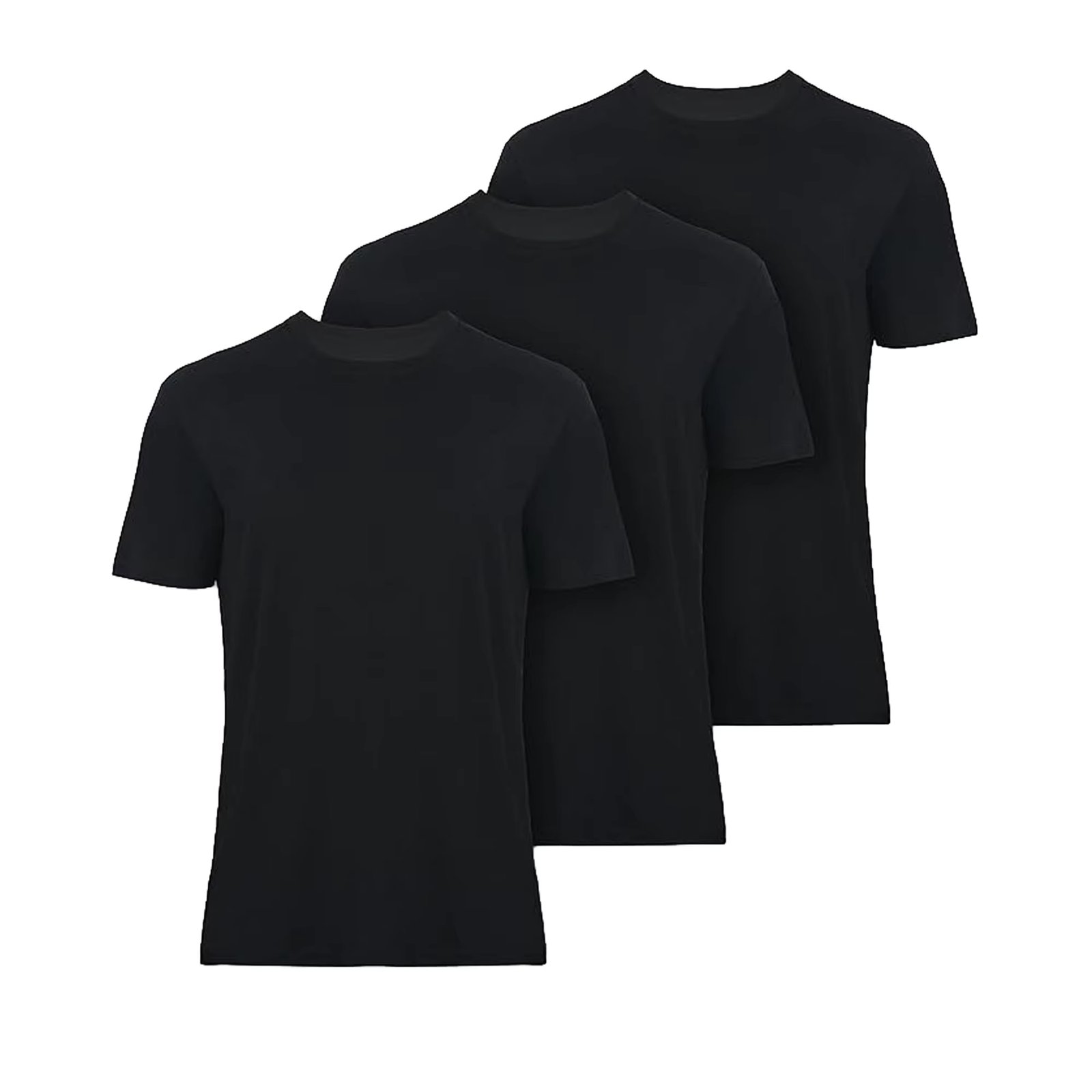 T-Shirts for Men Rayon Made from Bamboo Crewneck Undershirt Tees Moisture Wicking 3 Pack