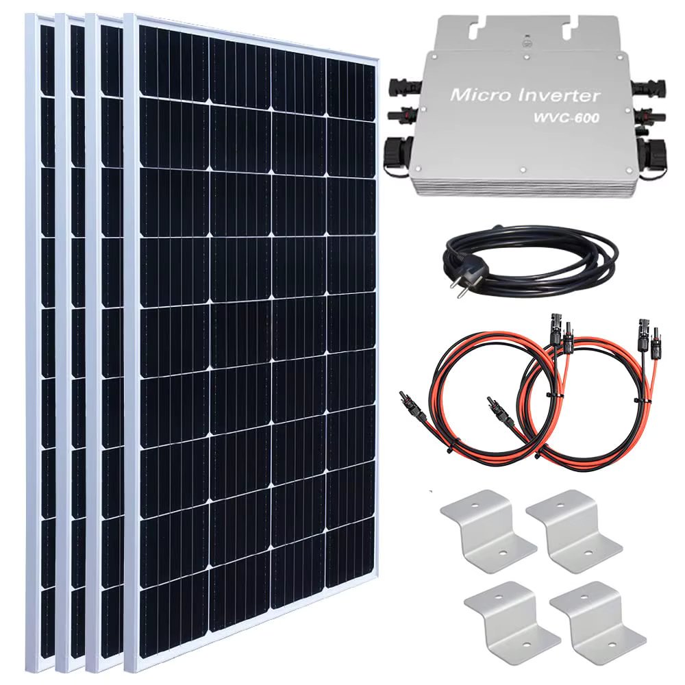 BOGUANG balcony power plants kit 400W/800W Solar Panles with 300W/600W Inverter Waterproof solar system for home complete kit