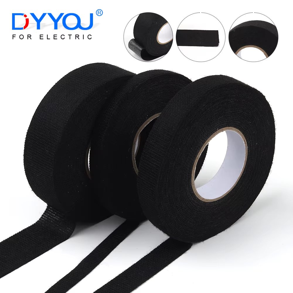 15m Tape Car Engine Compartment Car With High Temperature Resistance Insulation Flame Retardant Velvet Electrical Tape Cloth