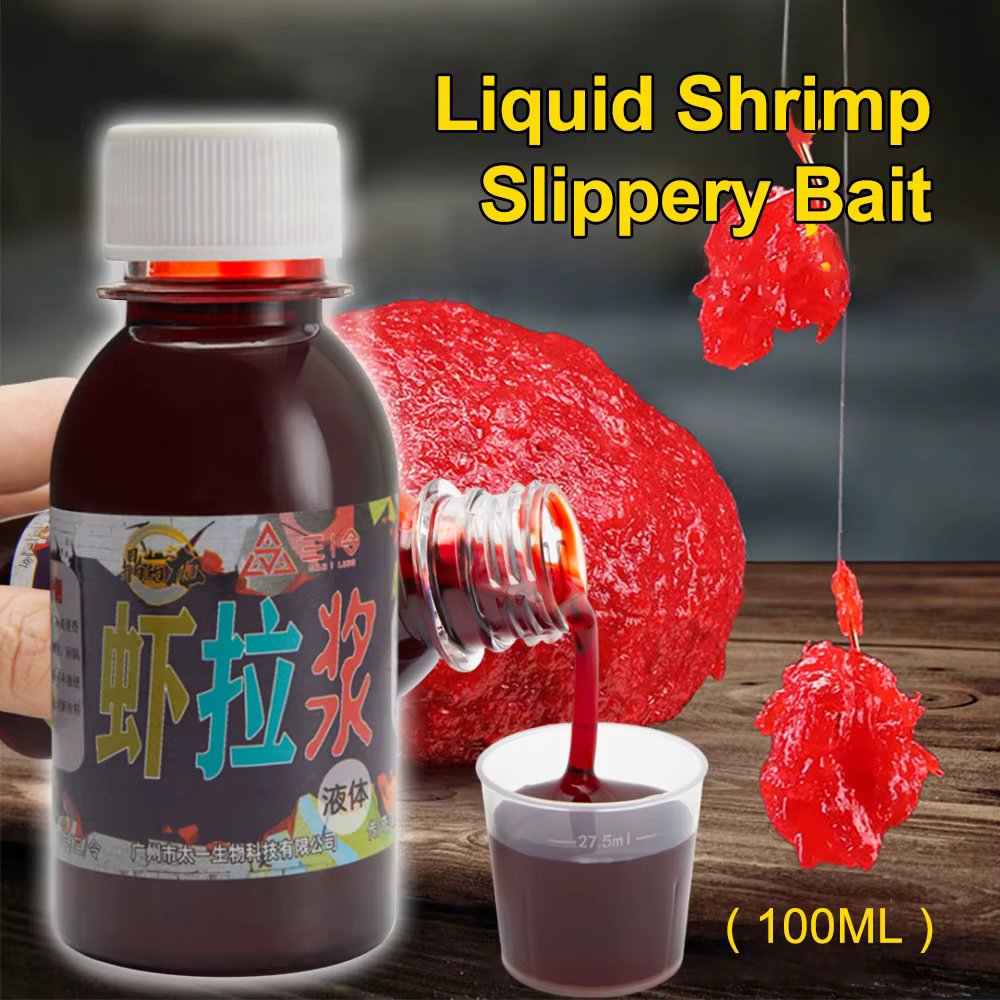 100Ml Fish Attractant Shrimp Bait Concentrated Bait Attractor Liquid Shrimp Slipper Feed Crucian Carp Sea Bass Bait Additive