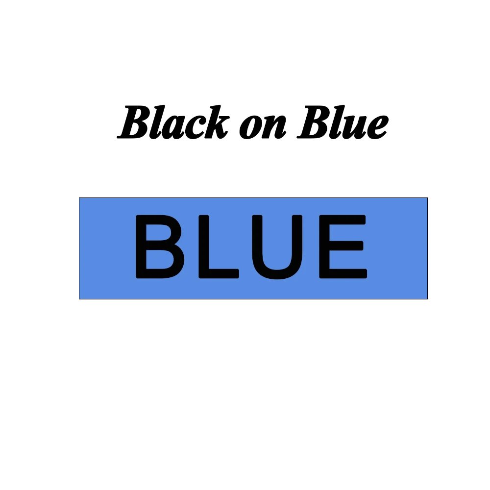 black on blue