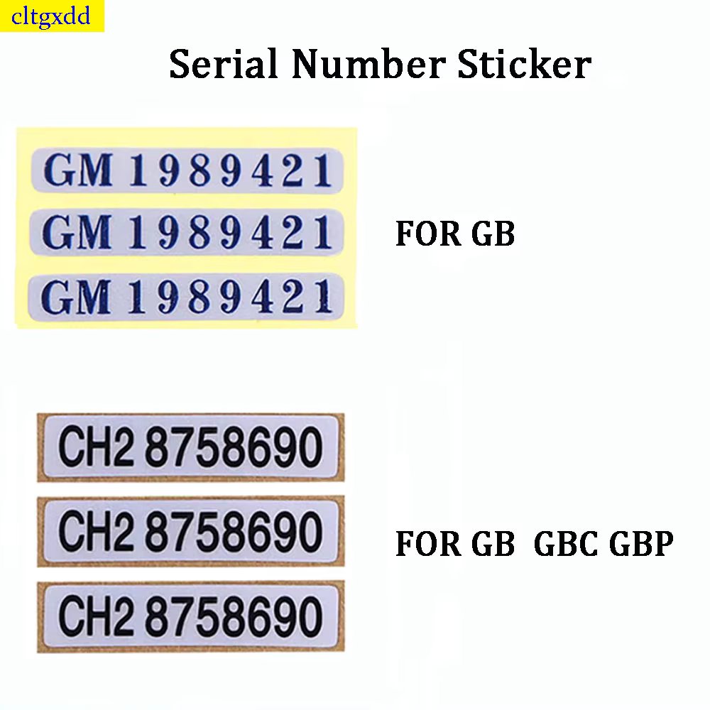 cltgxdd 1-5piece FOR GB GBC GBP game console shell back label sticker accessory serial number sticker shell nameplate label