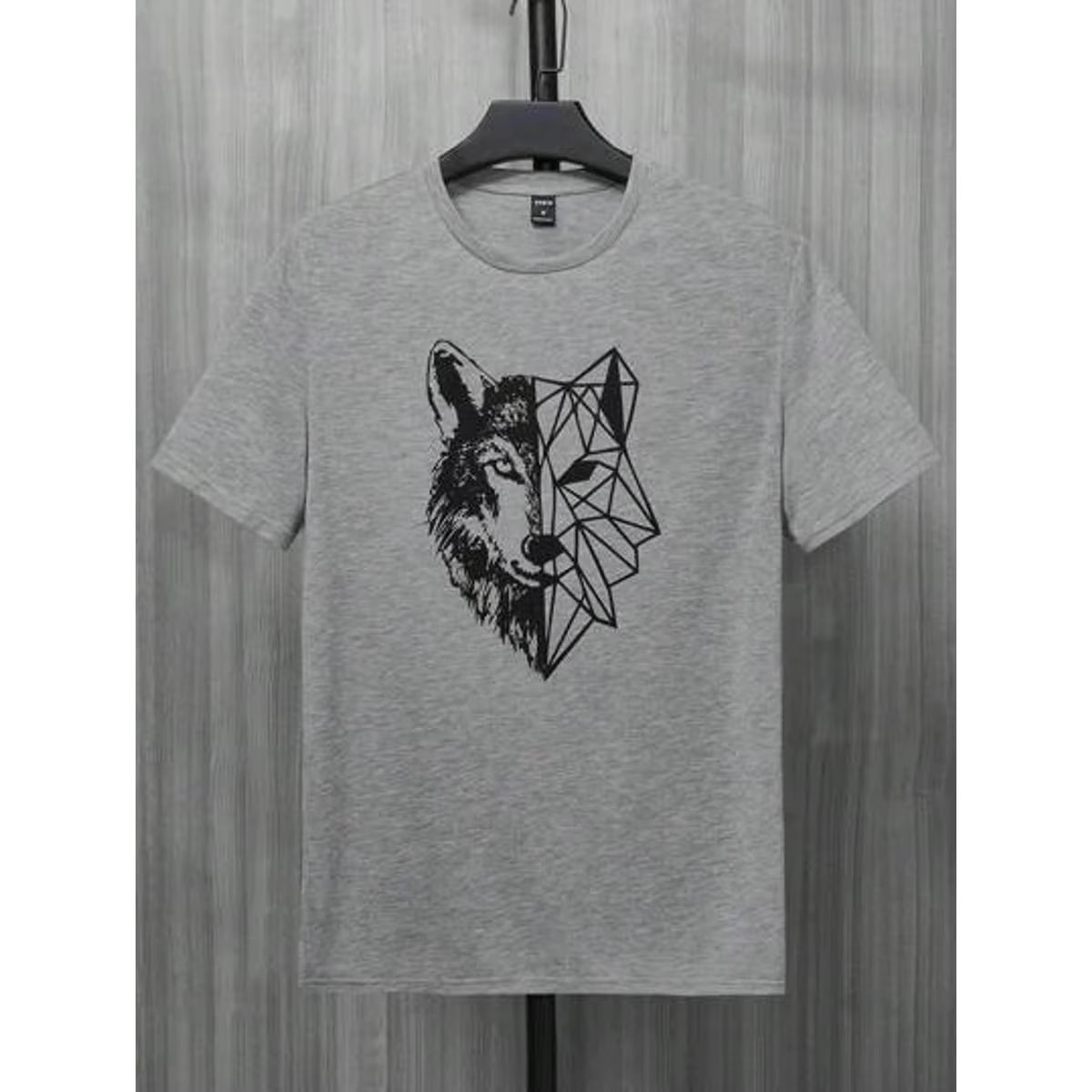 Men's cotton flat shirt Geometric Wolf cheap promotion