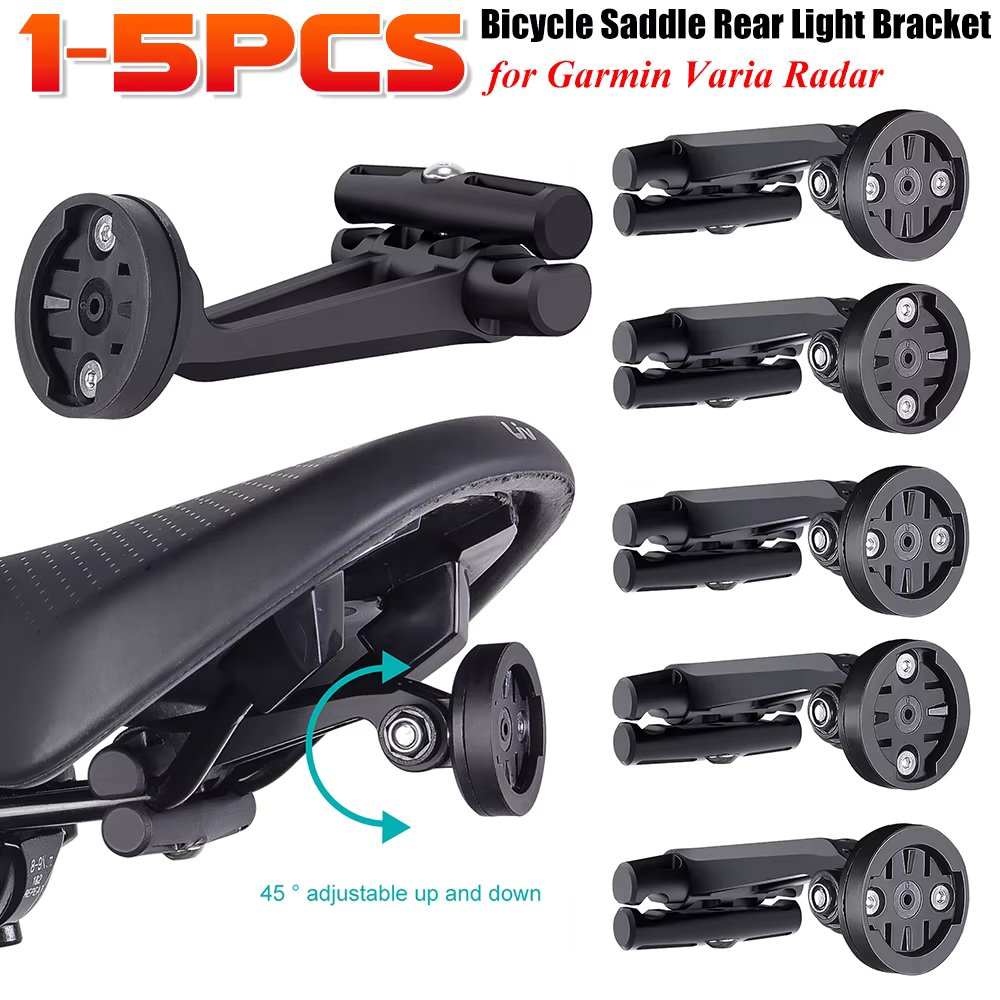 1-5pcs Bicycle Saddle Rail Rear Light Bracket Seatpost Mount Bike Tail Light Support for Garmin Varia Radar Bicycle Accessories