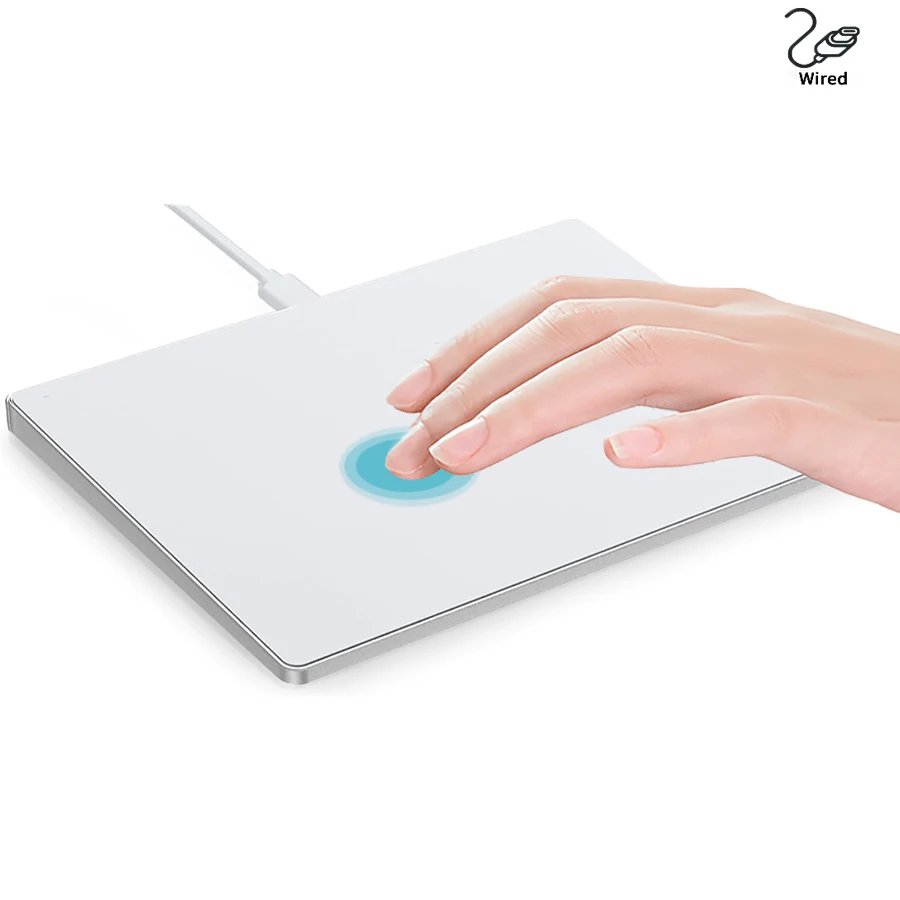 Silver Wired Touchpad Trackpad Magic Mouse Tracking Method Trackball Force & Multi-Touch for Computer  Laptop