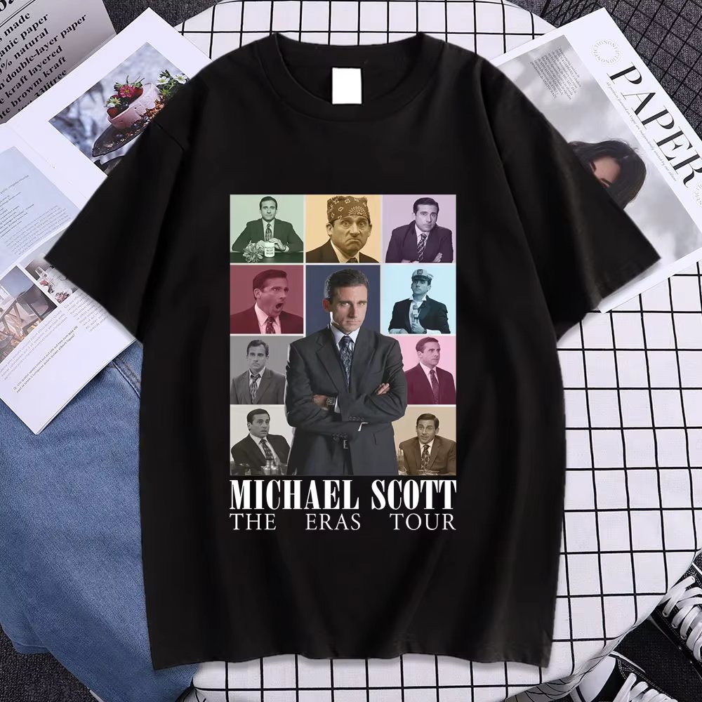 Michael Scott The Eras Tour T Shirts Homage The Office TV Show Comfort Colors T-shirt Men Women Hip Hop Tees Harajuku Streetwear