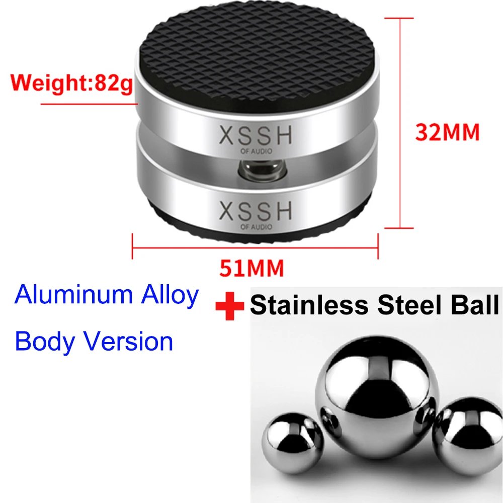 Home Theatre System HIFI XSSH Audio Audiophile Shock Damping Pad Speaker CD Amplifier Stand ALUMINIUM ISOLATION FOOT Steel Spike