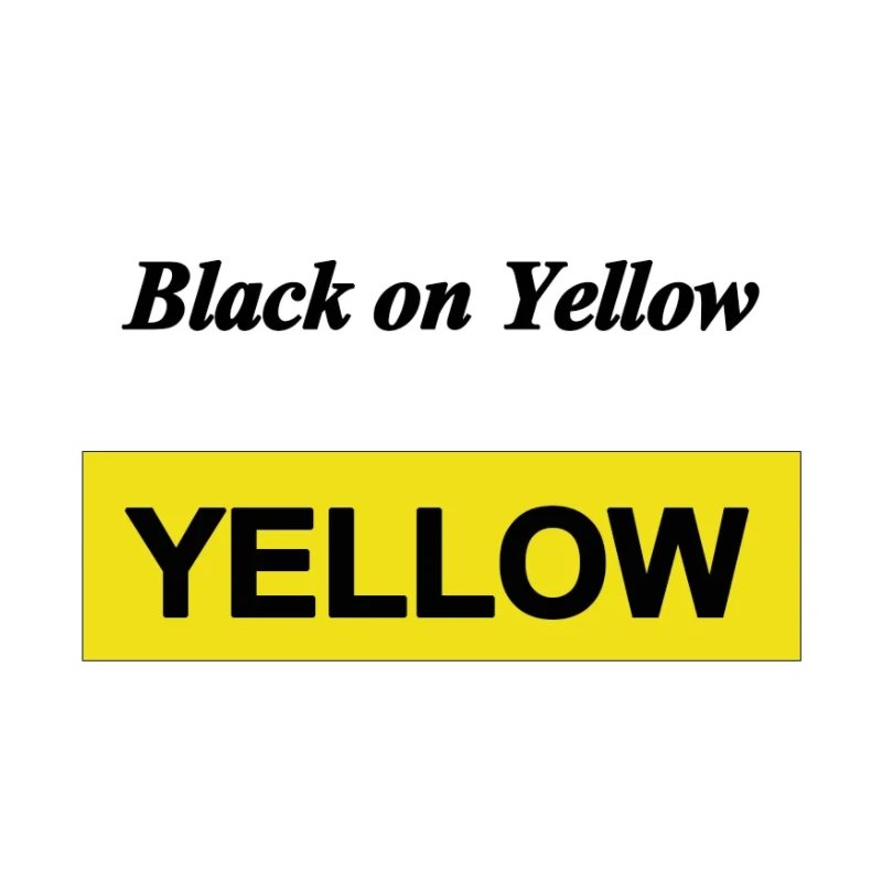 Black on Yellow