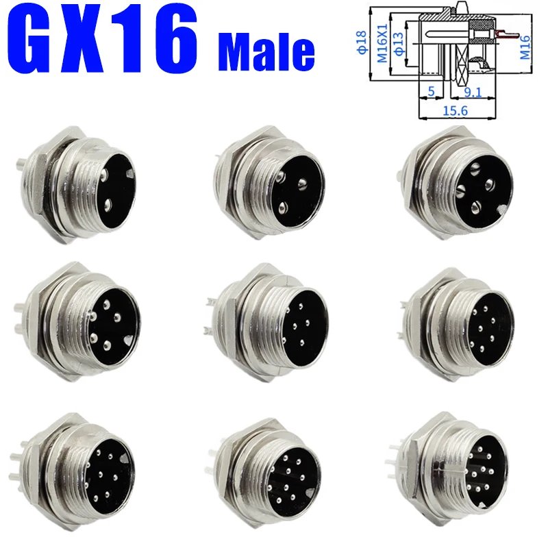 GX16 Nut Male