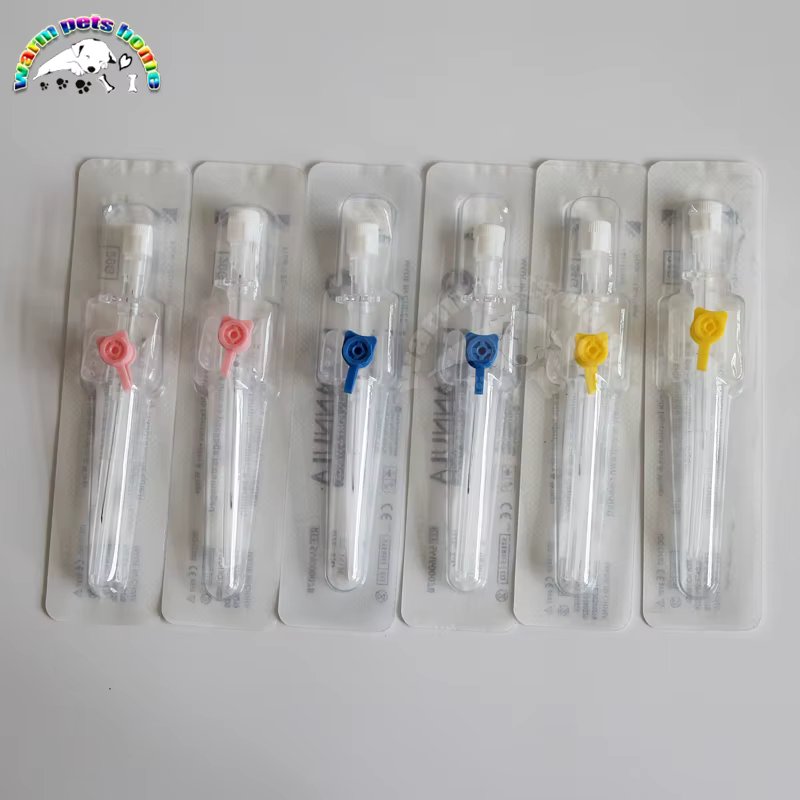 IV Cannula Single Use With Injection Port 20G 22G 24G Butterfly IV Catheter Veterinary Supplies