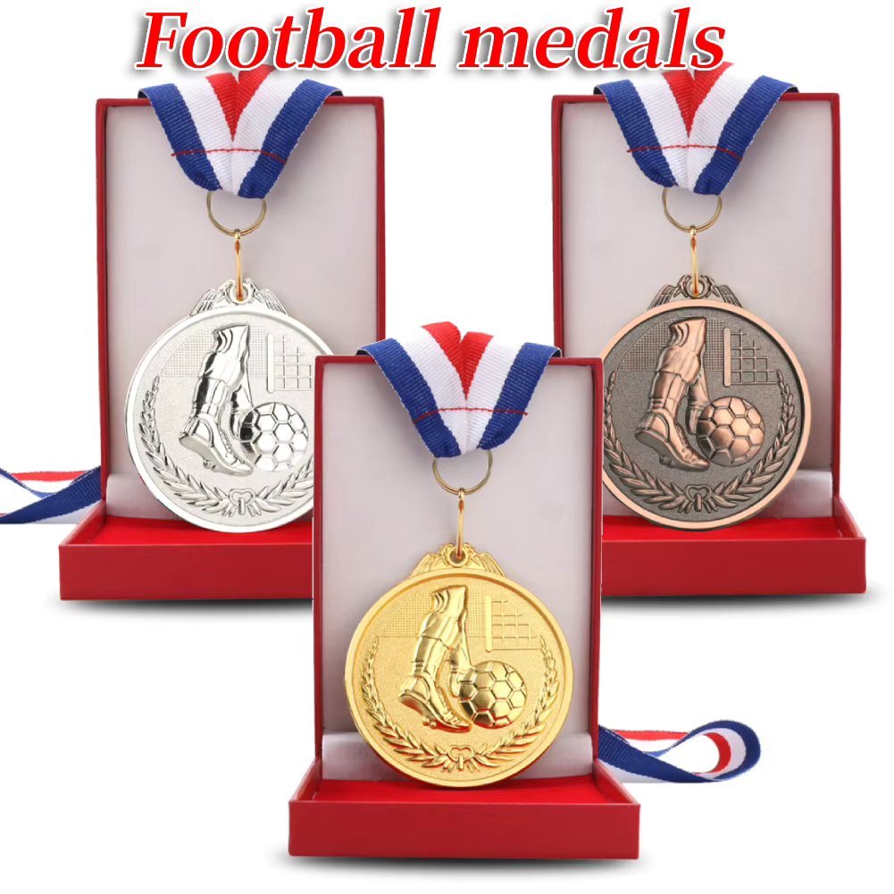 1-3pcs Gold Silver Bronze Award Medal Winner Reward Football Competition Prizes Award Medal for Souvenir Gift Outdoor Sport Kids