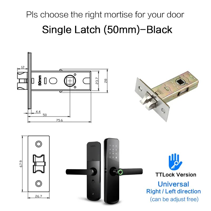 black 50 latch