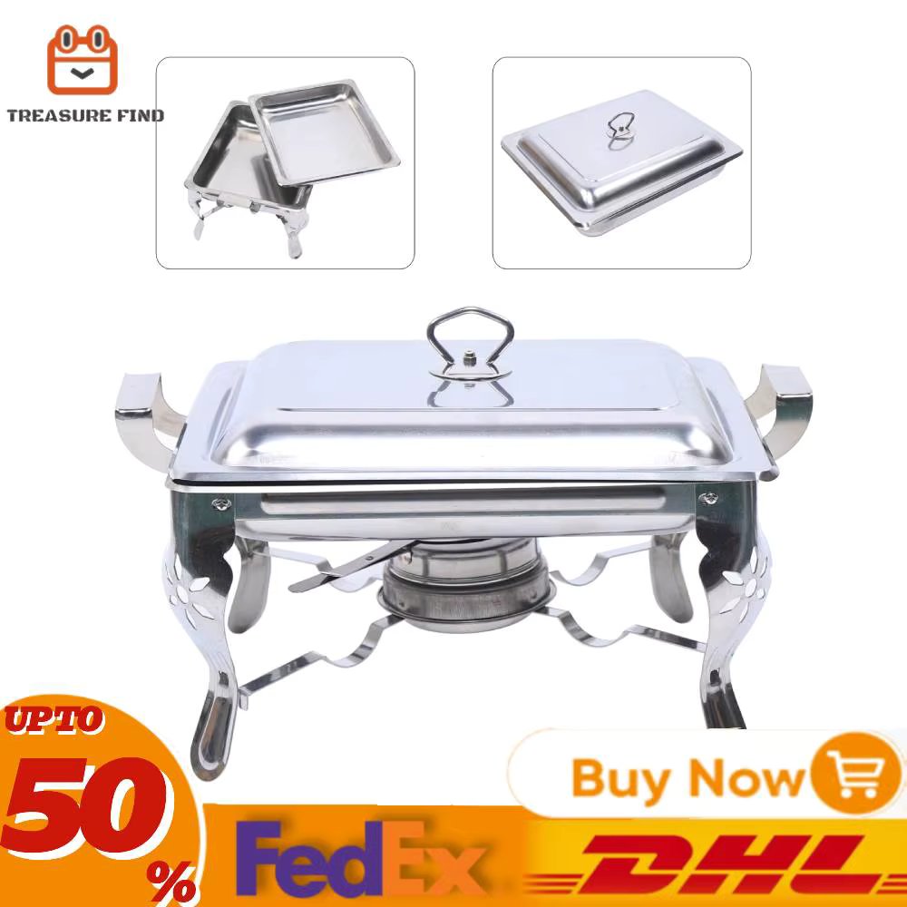 Food Warmer Chafing Dish 6L 21x26x26cm Stainless Steel Bowl Warming Container for Buffets Weddings Outdoor