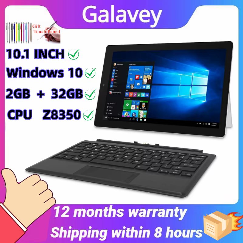 2024 New 10.1 INCH 2GB DDR+32GB ROM W101SA Windows 10 Tablet Quad Core 1280 x 800 IPS Screen HDMI-Compatible Dual Camera