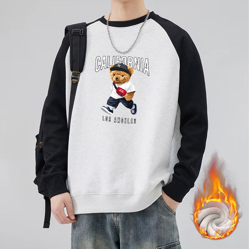 Trend Man-to-Man Character Face-to-Man Men's over-fit Casual Glaglan sleek Warm Autumn and Winter Basic/Gear TS3109-3110