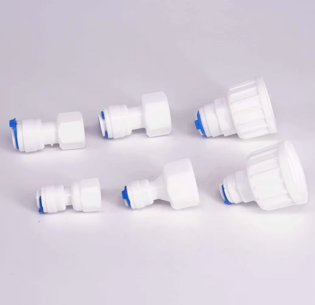 1pcs For 1/4" 3/8" OD tubing 1/8" 1/4" 3/8" 1/2" 3/4" BSP Female Fittings Aquarium Reverse Osmosis RO Water Dispenser