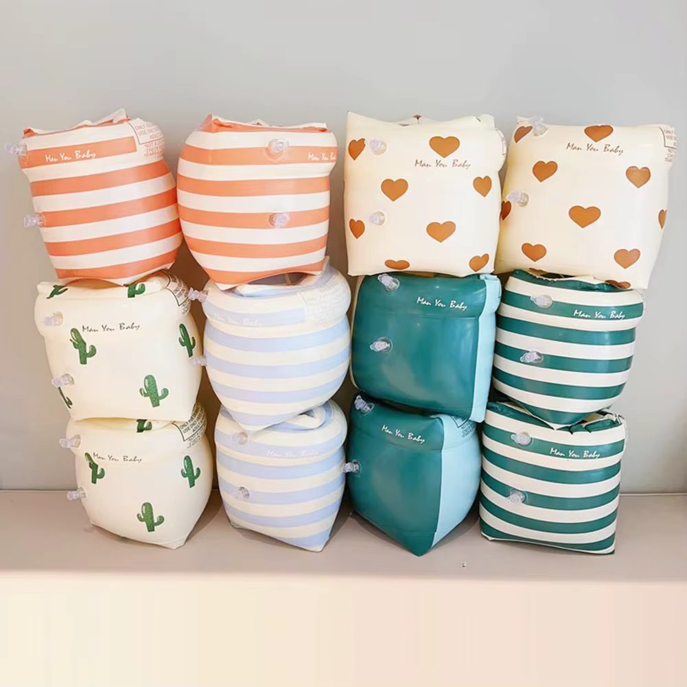 2Pcs Arm Swimming Rings Kids Adult Arm Float Rings Arm Bands Kids Swim Arm Floaties Toddler Inflatable Swimming Accessories