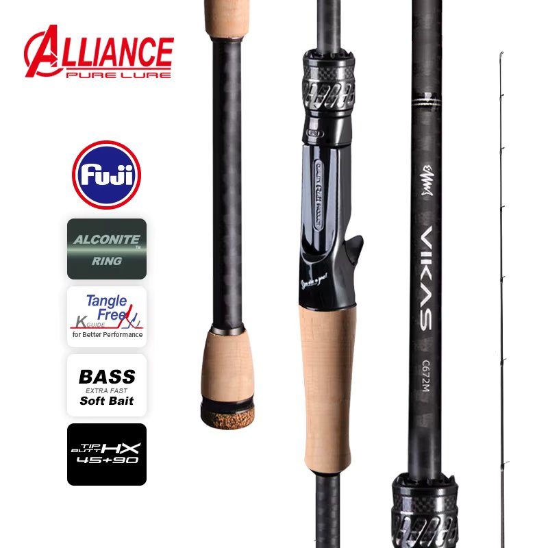 PURELURE VIKAS Spinning Casting Fishing Rod Fuji Ring F XF Action Lure Rod High Carbon Fuji Reel Seat Bass Pike Rod Fishing Rod